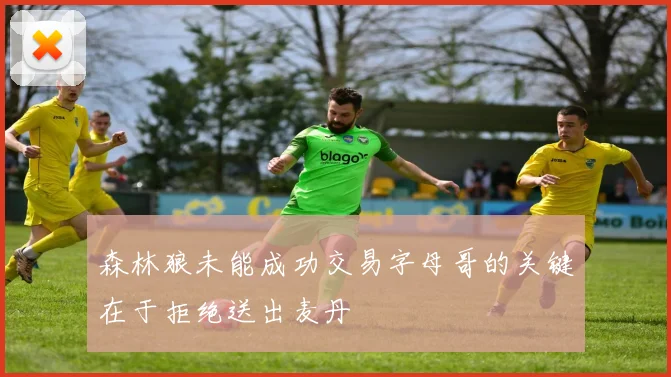 森林狼未能成功交易字母哥的关键在于拒绝送出麦丹